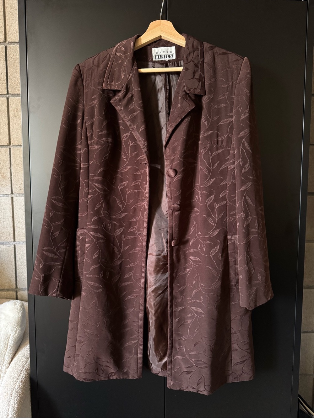 Vintage Brown Button Up Coat - Women 12